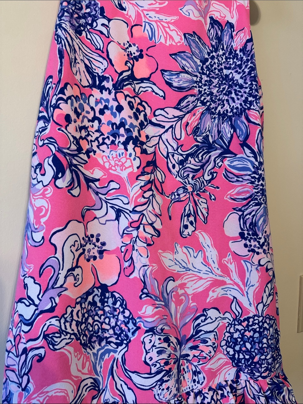 Lilly Pulitzer Pink Floral Ruffle Hem Sundress - Picture 3 of 9